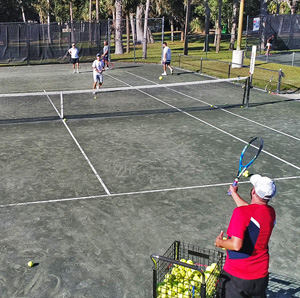 adult drill and play tennis clinics