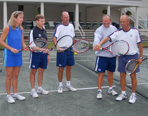 senior tennis clinics instruction demo